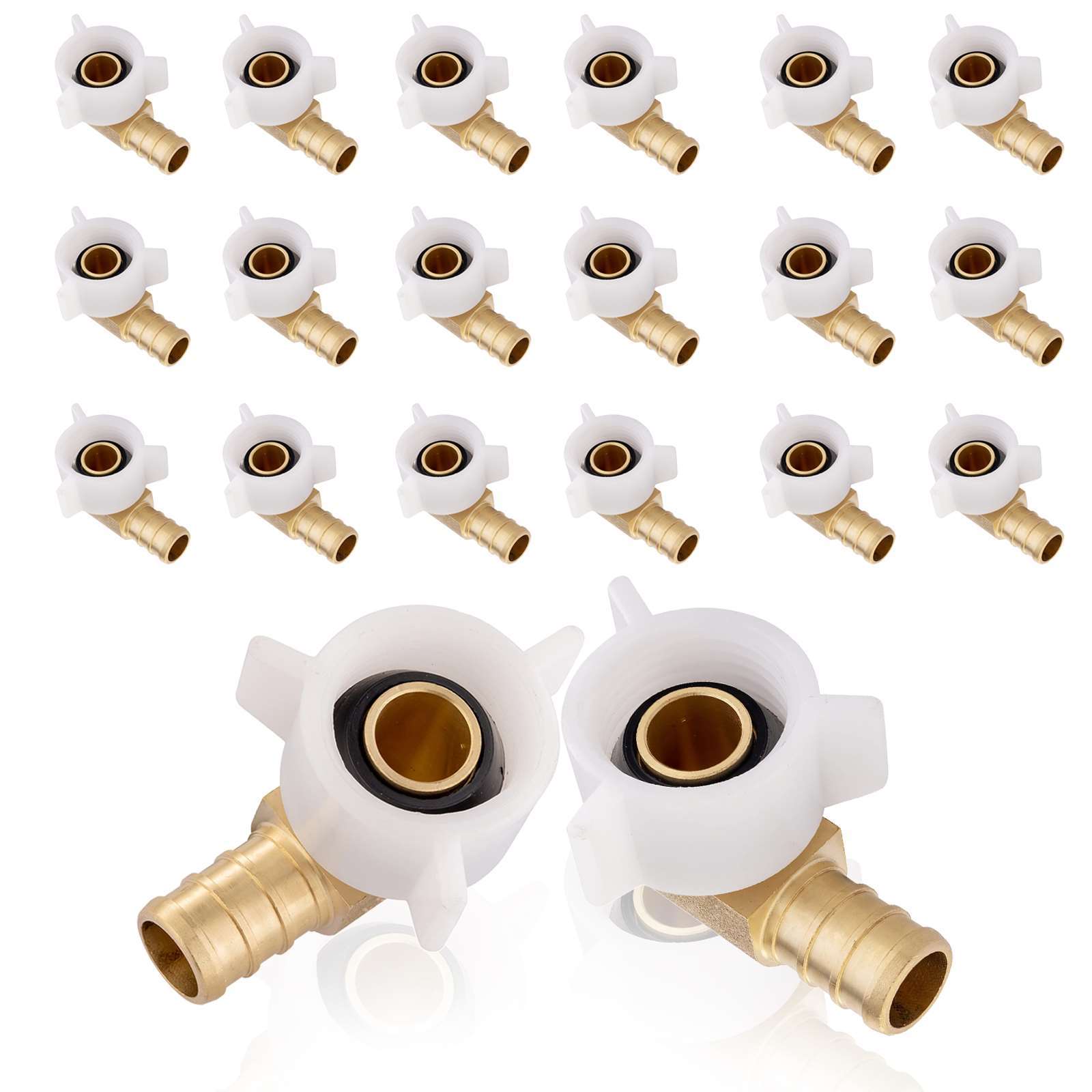 pex b crimp x female npt swivel elbow lead free 9