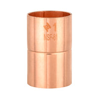 1" copper coupling with rolled stop