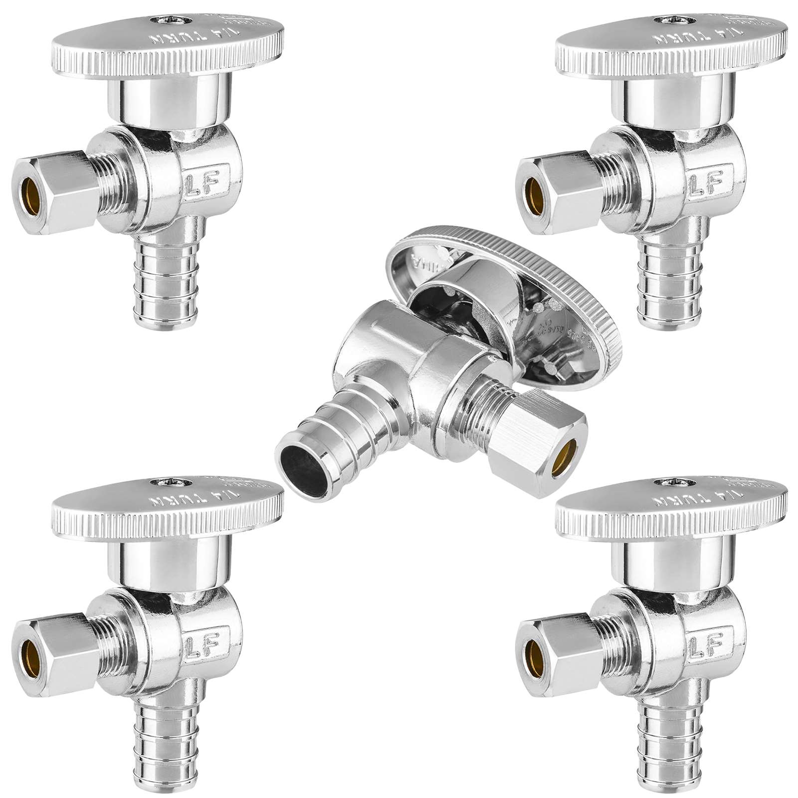 pex crimp x compression stop valve 1 4 turn lead free 11