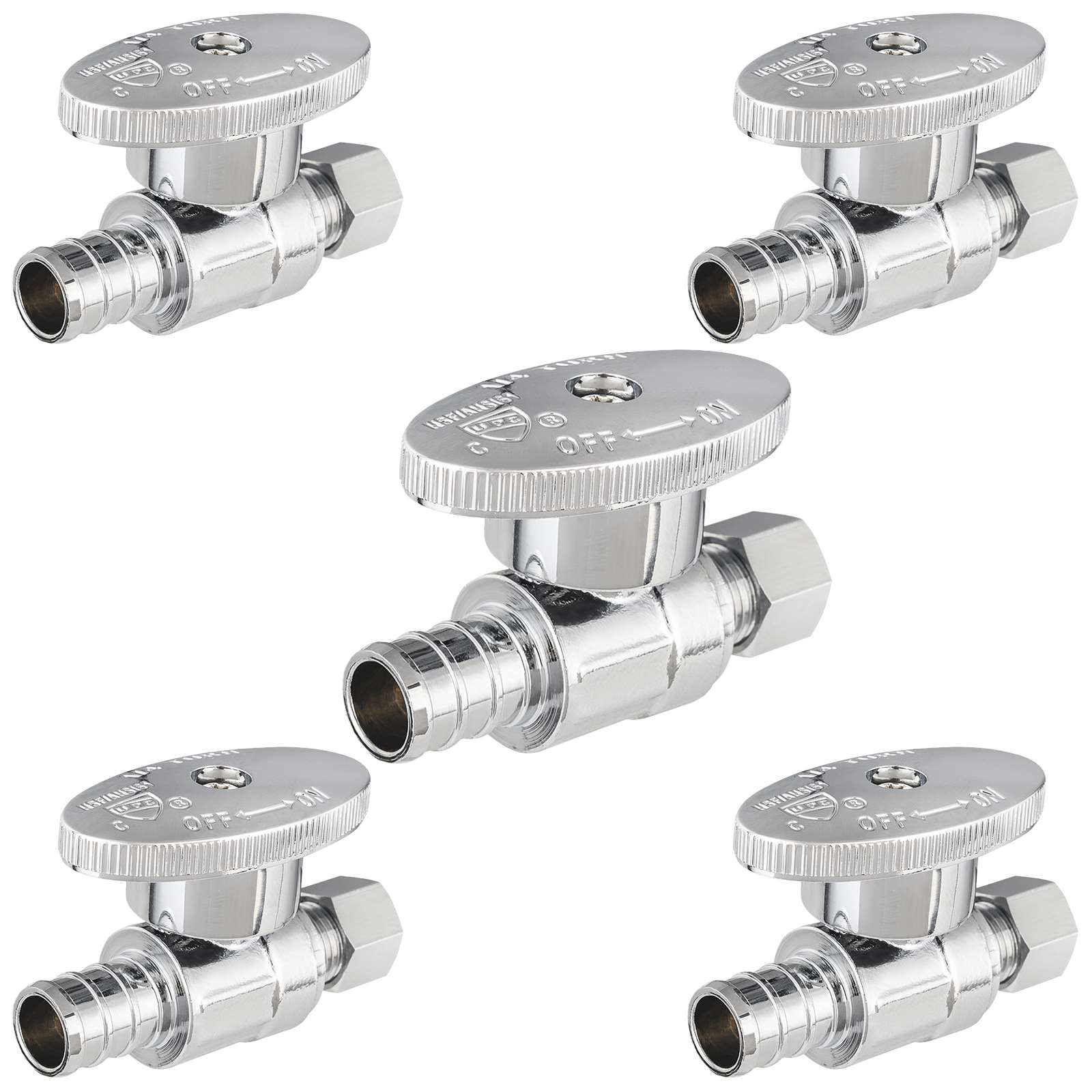 pex crimp x compression stop valve 1 4 turn lead free 15