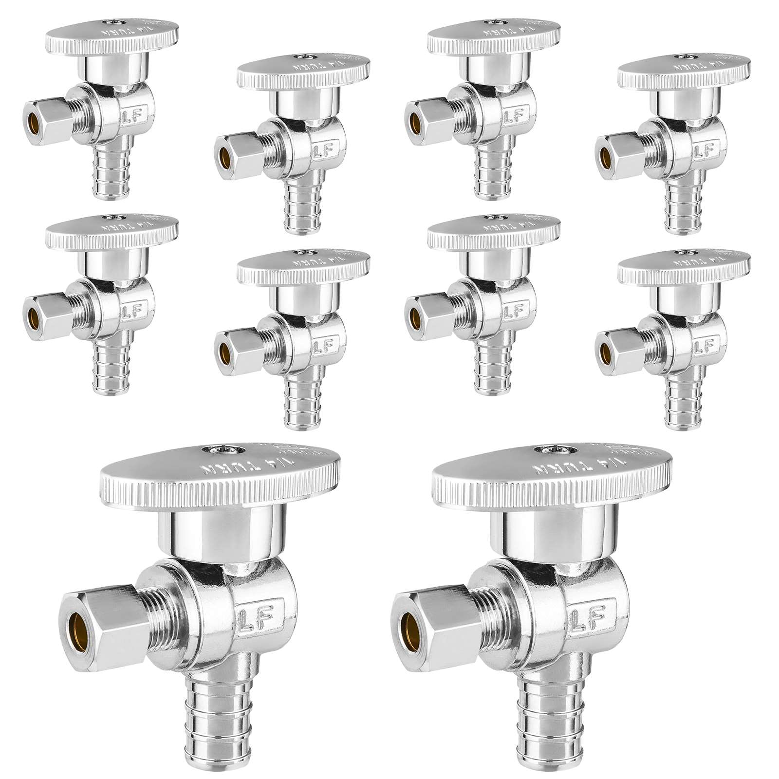 pex crimp x compression stop valve 1 4 turn lead free 12