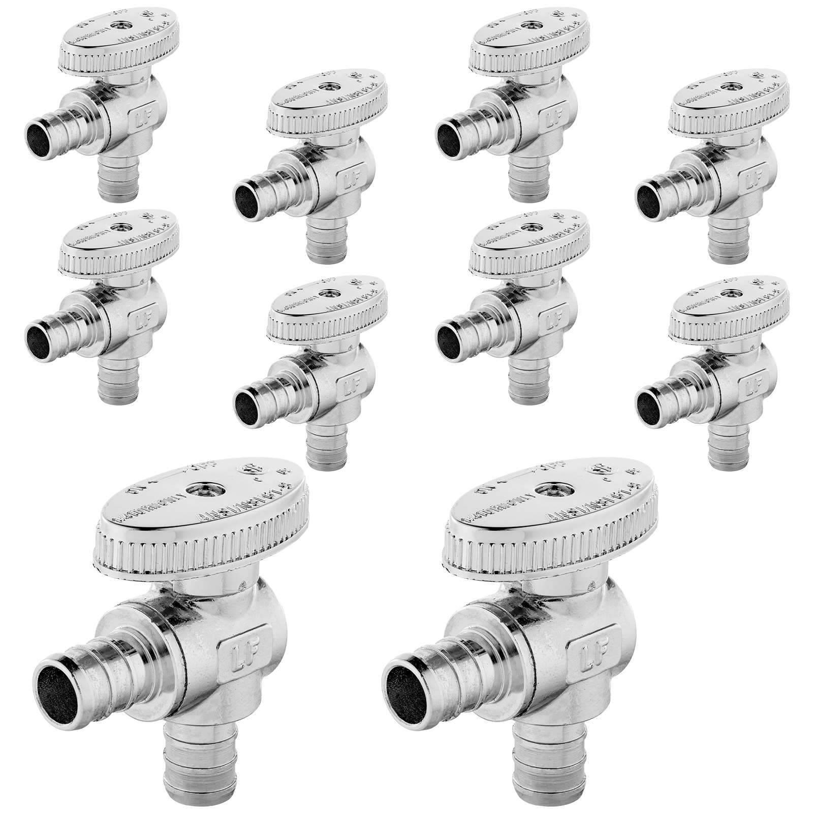 1 2 pex crimp x 1 2 pex crimp stop valve 1 4 turn lead free 11