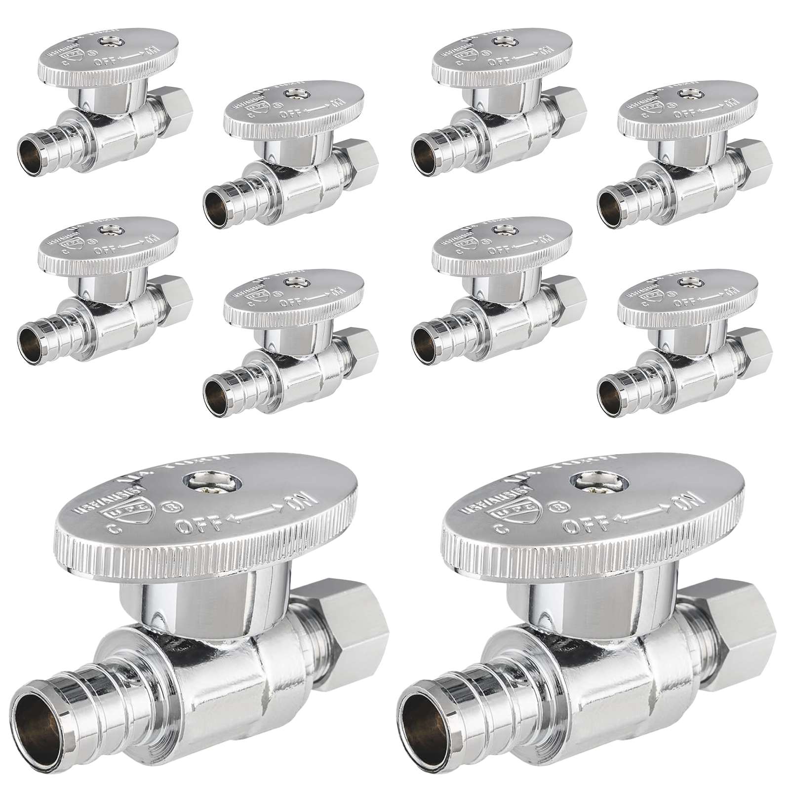 pex crimp x compression stop valve 1 4 turn lead free 24