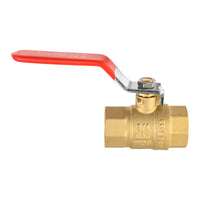 3/4" fnpt ball valve, red (lead free)