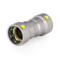 1/2" carbon press coupling w/stop 3