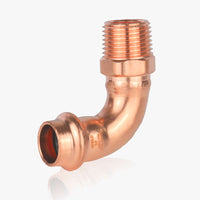 1/2" copper press x 3/4" male 90° elbow