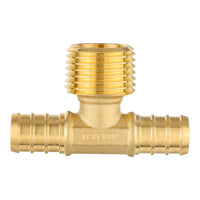 30 pcs pex-b crimp male tee 1/2" pex 1/2" pex 1/2" male tee (lead free)