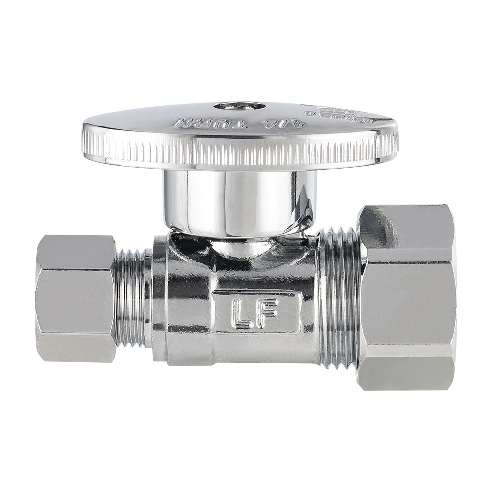 thumbnail image 2 of EFIELD 5/8" OD X 3/8" OD X 3/8" OD Dual Angle Stop Valve - Multi-Turn Brass 2 of 6