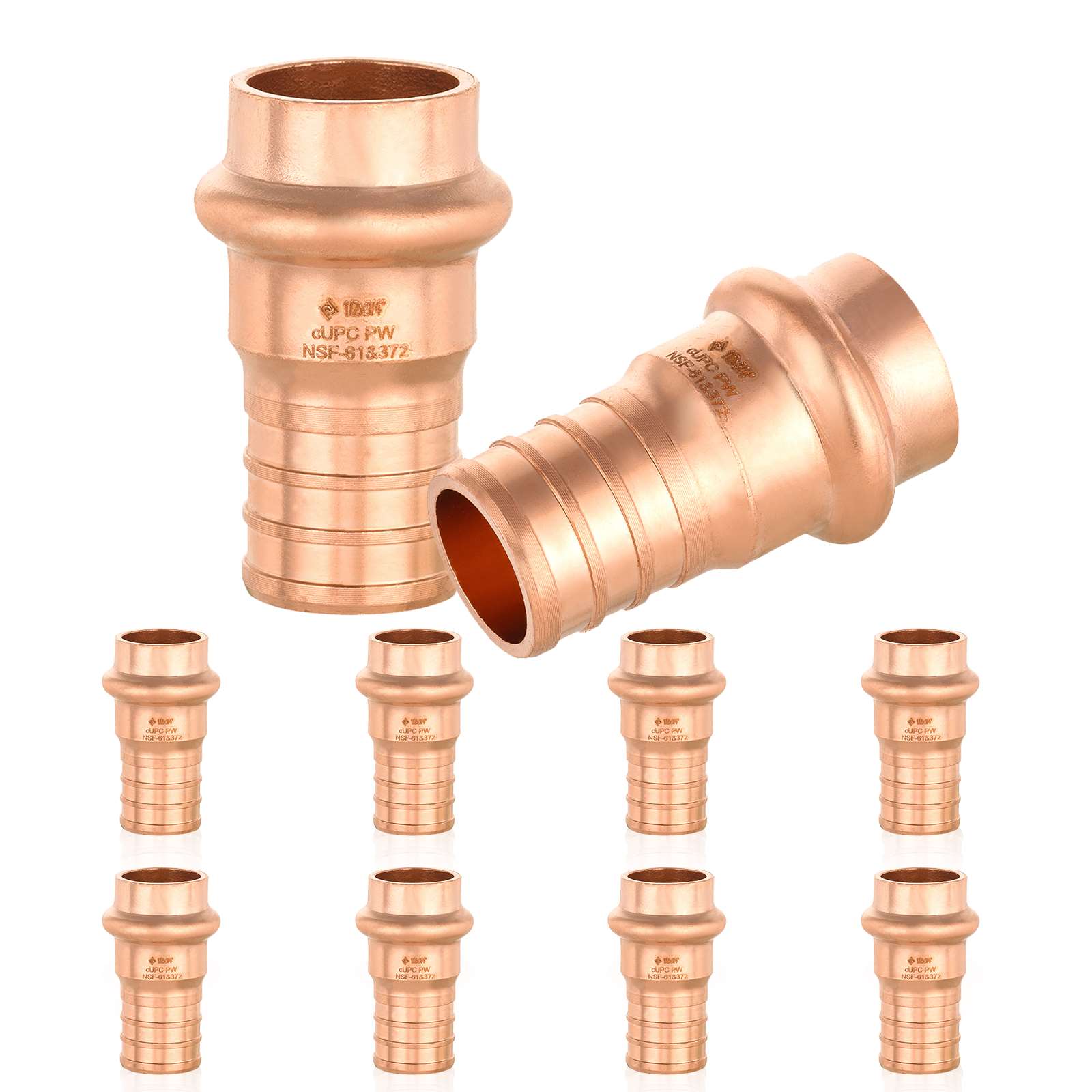 press copper x pex crimp reducing adapter lead free 10