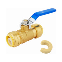 3/4" push fit ball valve, blue (lead free)