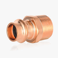 3/4" press copper 1" male threaded adapter (lead free)