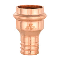 1" press copper 1" pex crimp adapter (lead free)