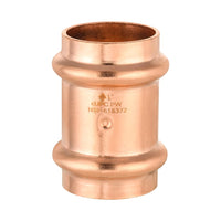 1" press copper coupling w/stop (lead free)