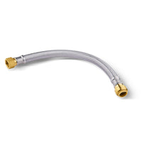 3/4" push fit 3/4" fip, 24" flexible water heater connector hose