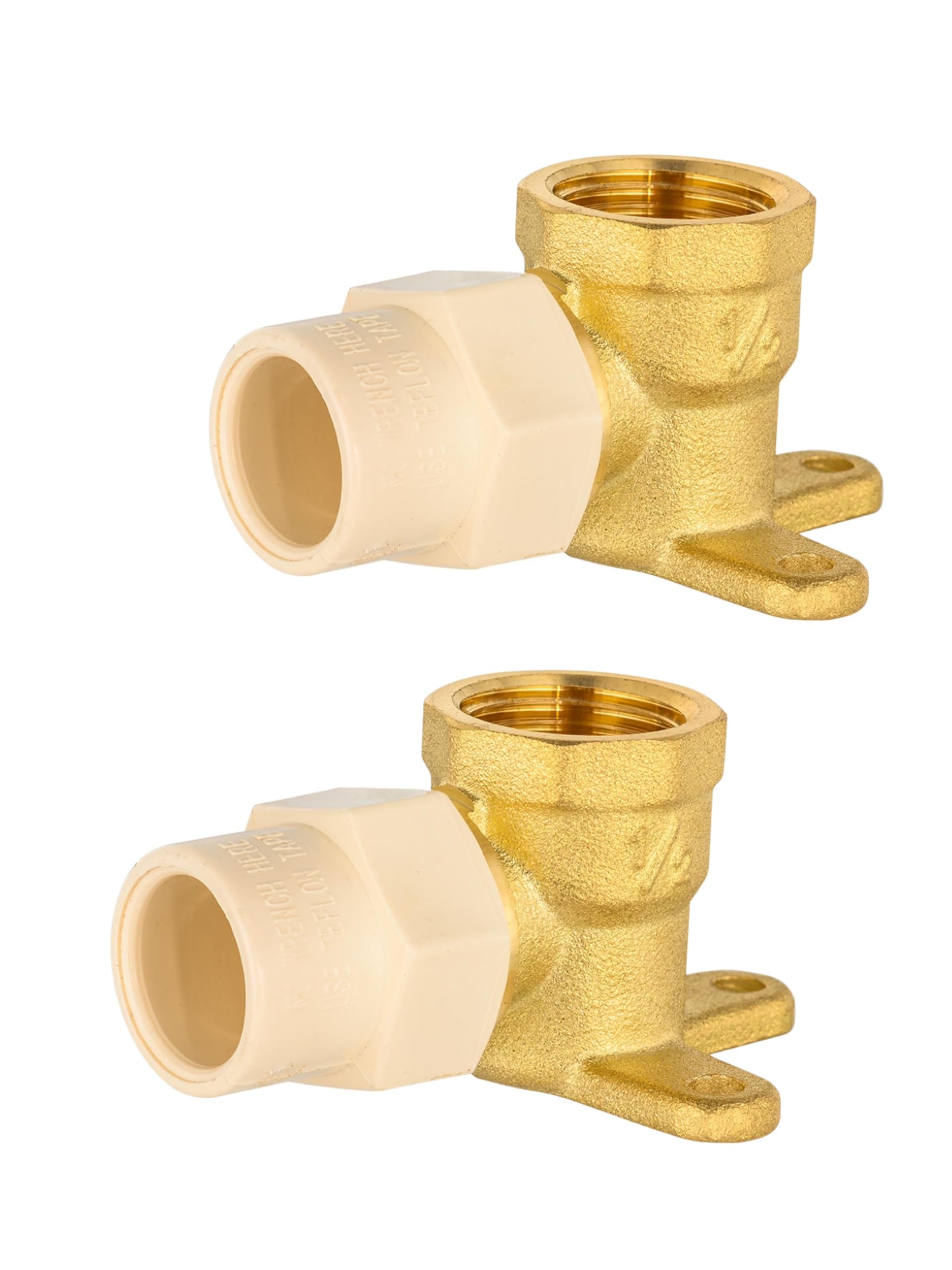 cpvc x female npt brass drop ear elbow lead free 5