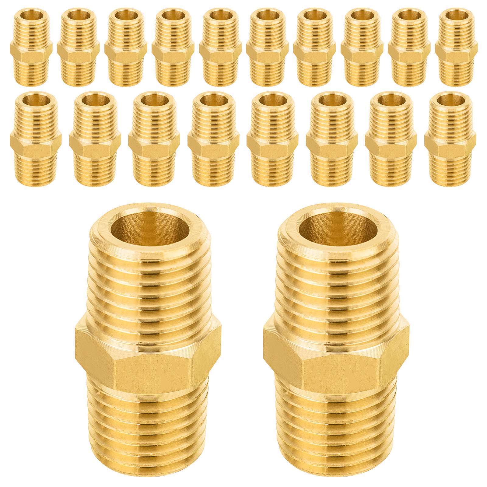 male npt brass hex connector 9