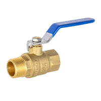 3/4" fip 3/4" mip brass full port ball valve (lead free)