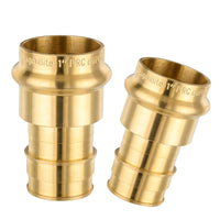 3/4" press 1" pex expansion brass adapter (lead free)