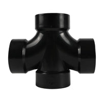 2"×2"×2"×2" abs dwv all hub double sanitary tee