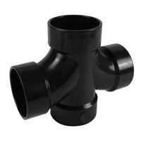 ABS DWV ALL HUB DOUBLE SANITARY TEE - Pick Size to Add