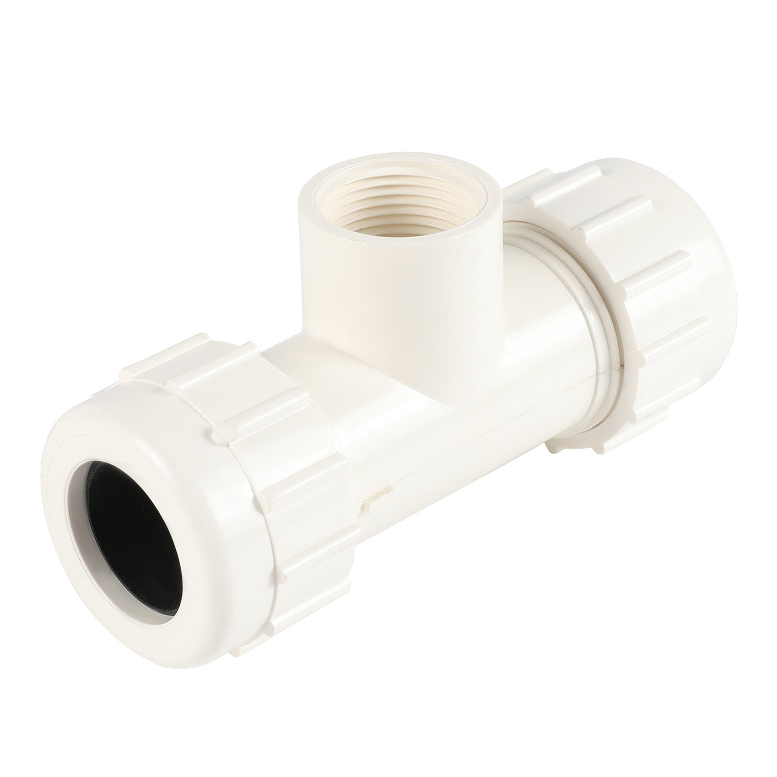 PVC SCH 40 Reducing Compression Tee (GASKET x GASKET x FIPT) - Pick Size to Add
