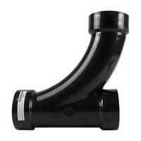 2" abs dwv combination wye & 1/8 bend (hxhxh)