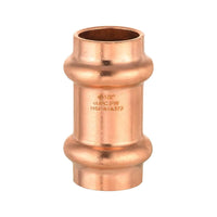 1/2" press copper coupling w/stop (lead free)