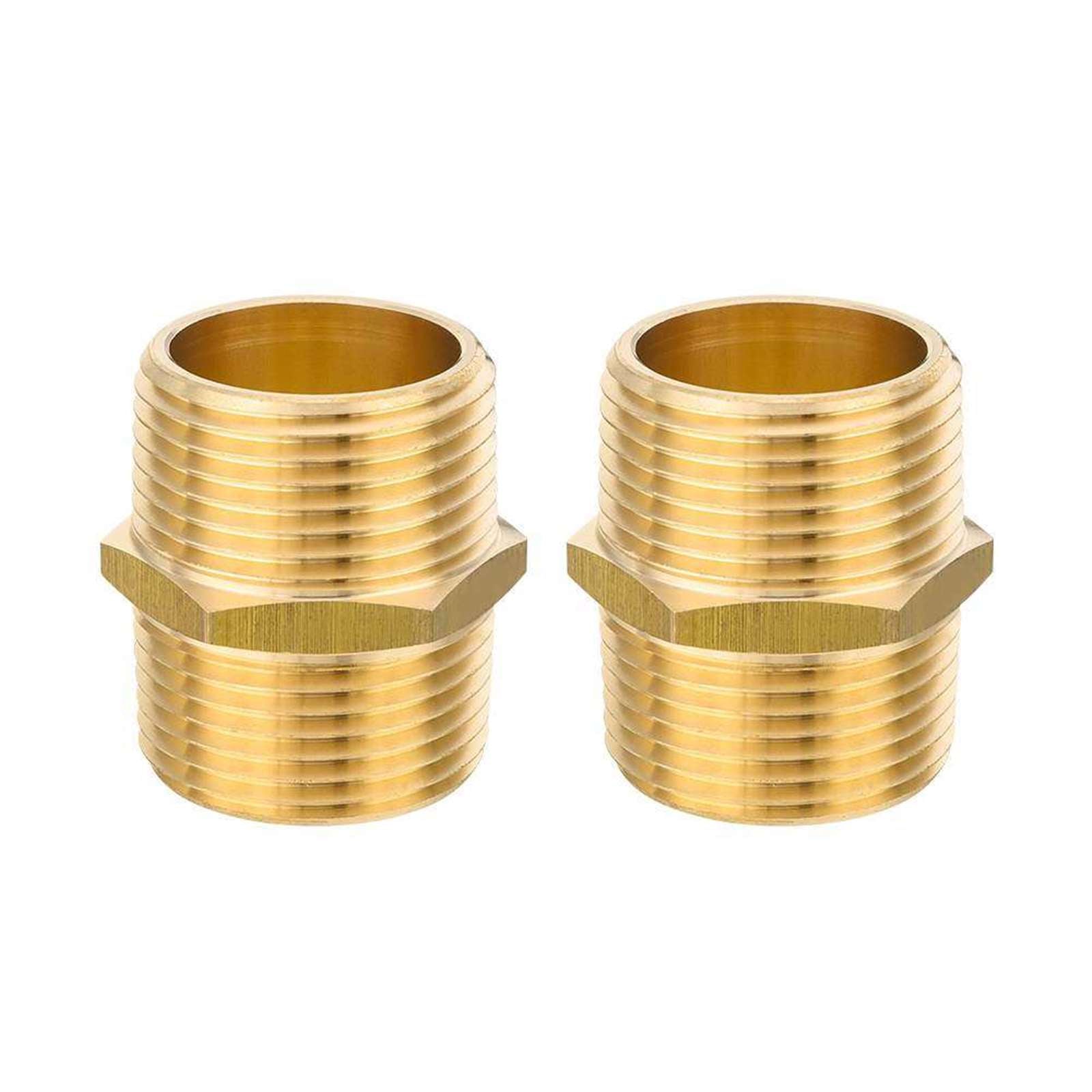 male npt brass hex connector 12