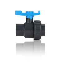 1-1/2" pvc single union ball valve sch 40/80, threaded