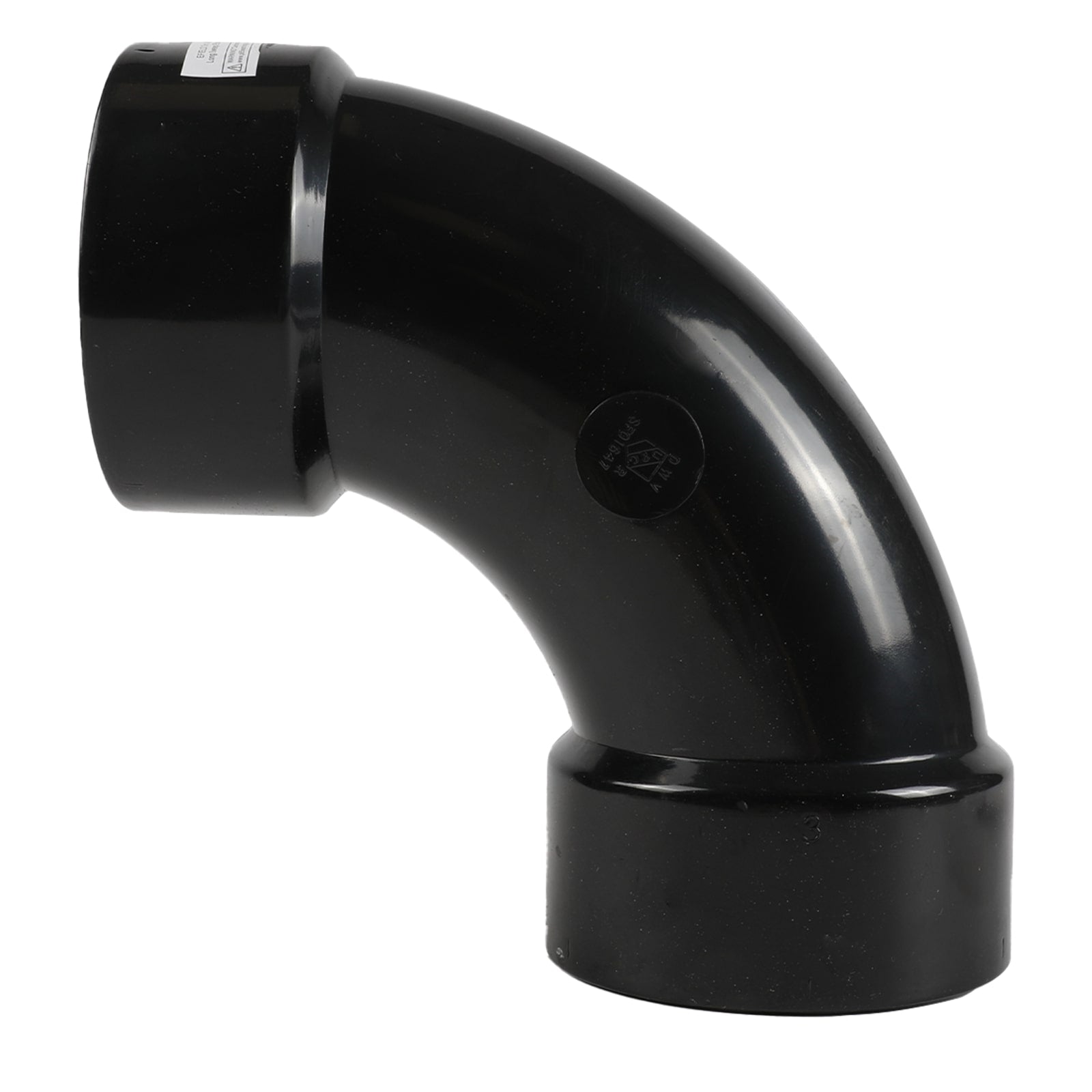 1-1/2 in. abs dwv 90 long sweep elbow (hub x hub)