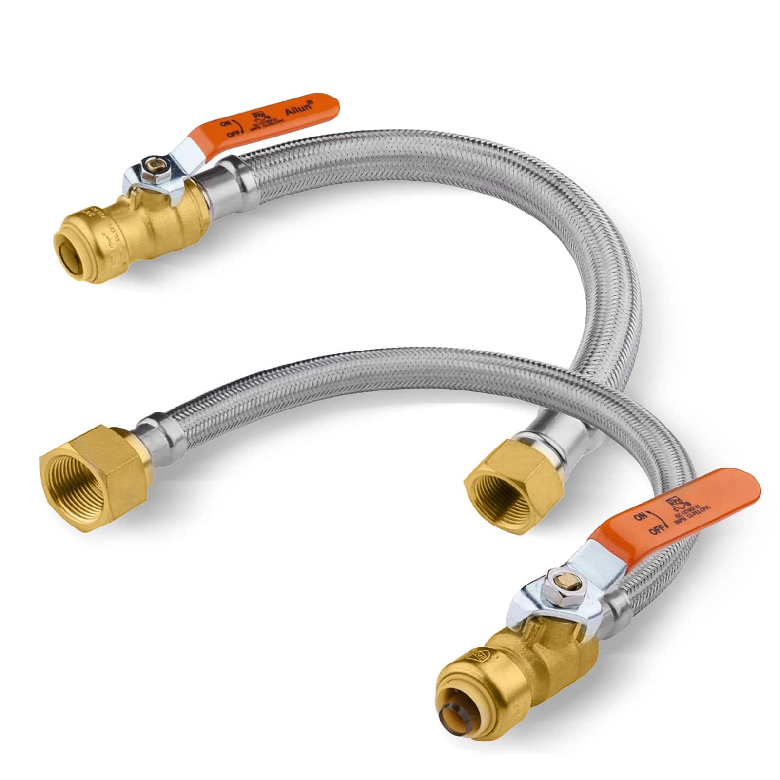1 2 push fit x 3 4 fip flexible water heater connector hose with ball valve 8
