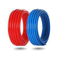 3/4" 100ft, 50ft 2, pex-b pipe, red & blue & cutter