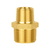 3/4" 1/2" male npt brass hex connector