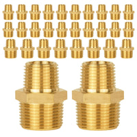 30 pcs 1/2" 3/8" male npt brass hex connector
