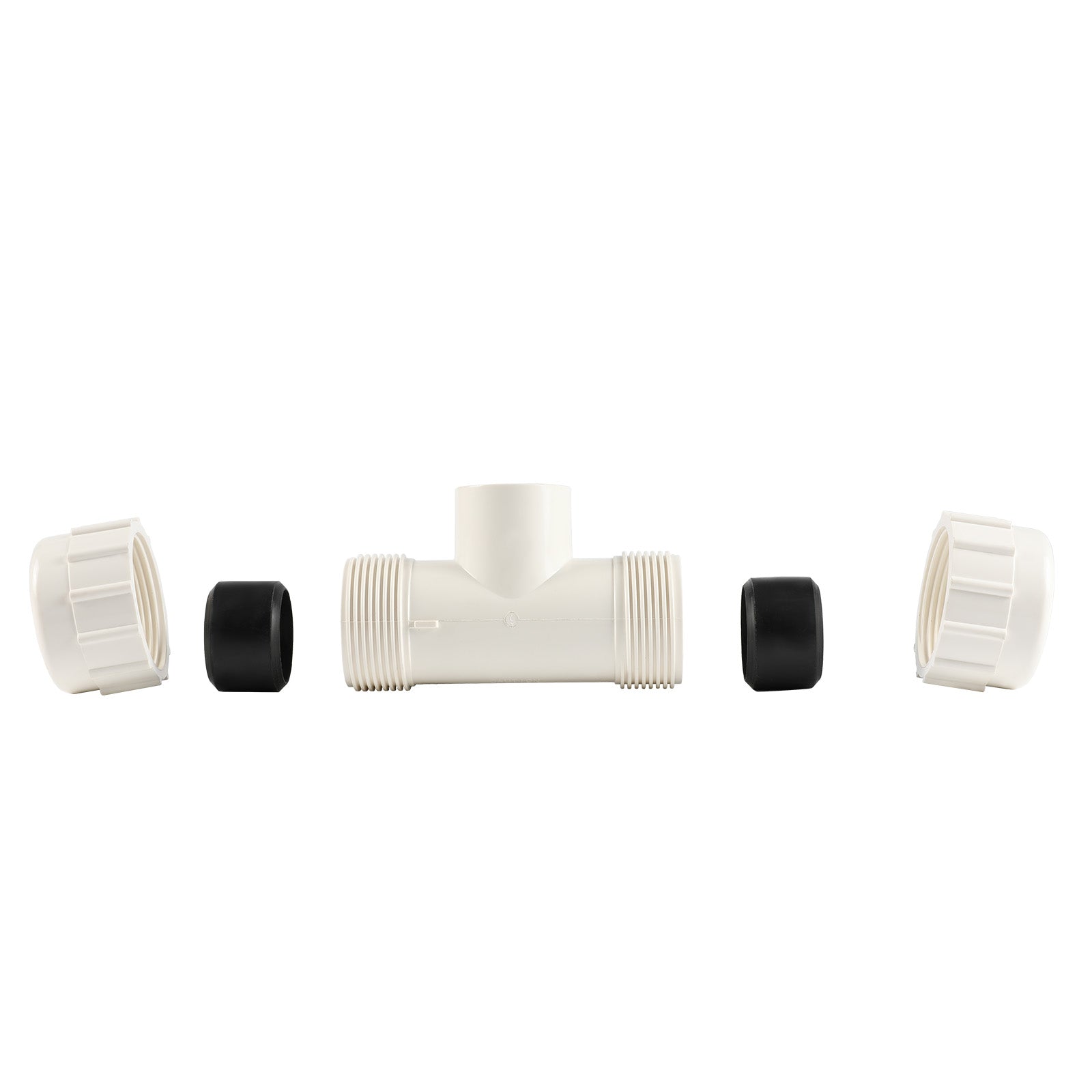 PVC SCH 40 Compression Tee (GASKET x GASKET x FIPT) - Pick Size to Add