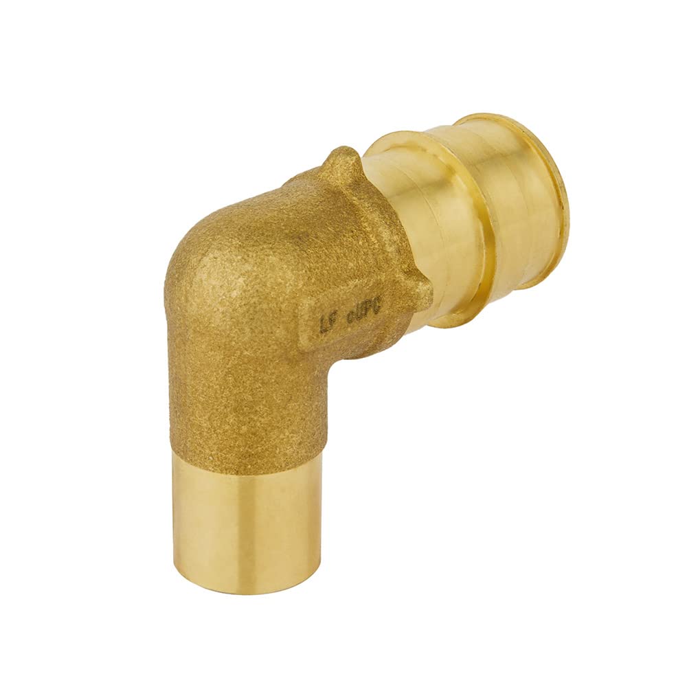 2 Piezas 1/2 '' Pex Stub Out Codo 3-1/2 Pulgadas X 6 Pulgadas, Latón Cobre