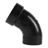 1-1/2" abs dwv 60° street elbow (hub x spg), 1/6 bend