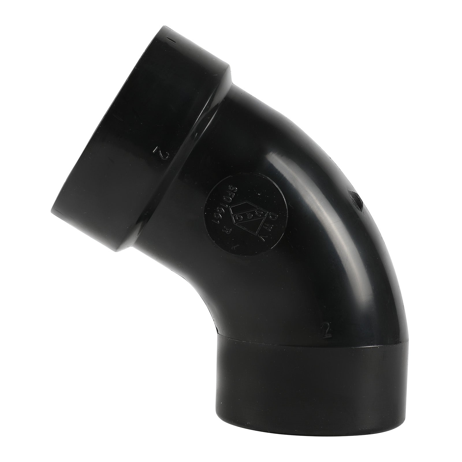 ABS DWV 60° Street Elbow (HUB x Spg), 1/6 BEND - Pick Size to Add