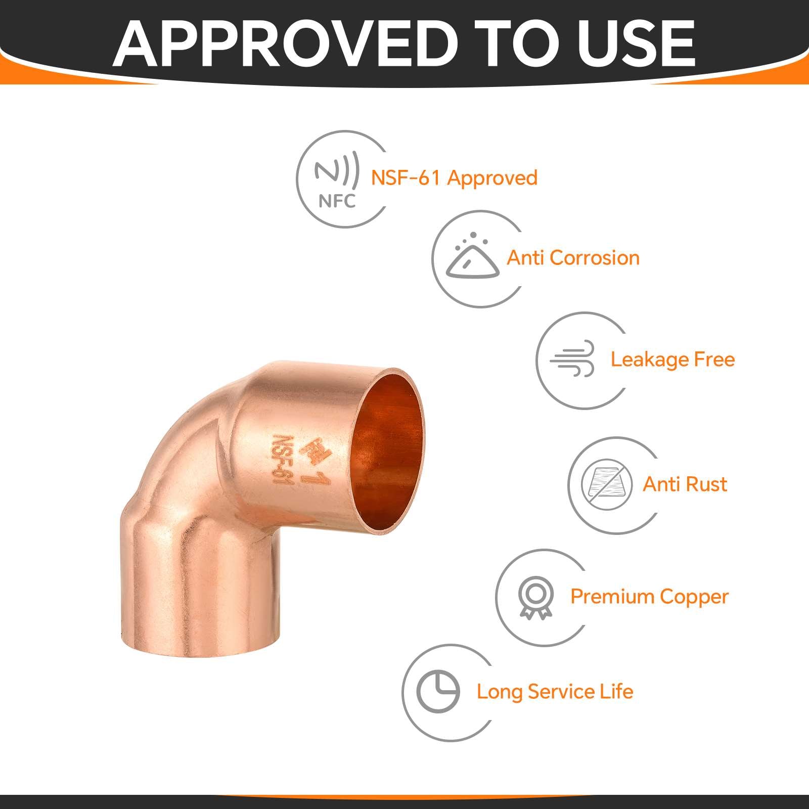 90 short radius copper elbow 2