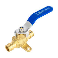 3/4" pex expansion drop ear ball valve, blue (lead free)