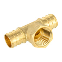 pex-b crimp female tee 3/4" pex 3/4" pex 1/2" fip (lead free)