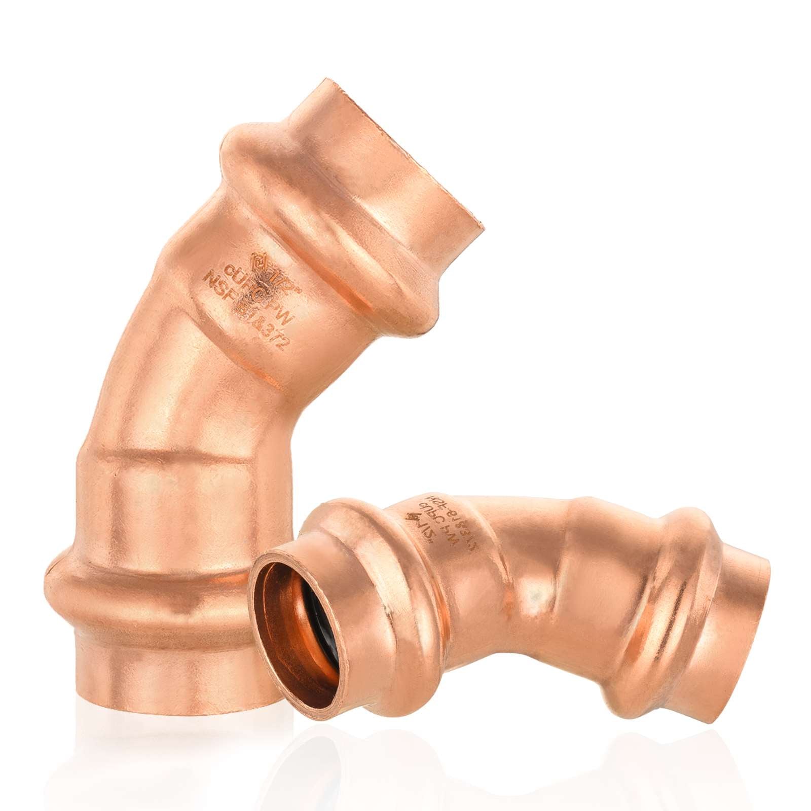 press copper 45 elbow lead free 13