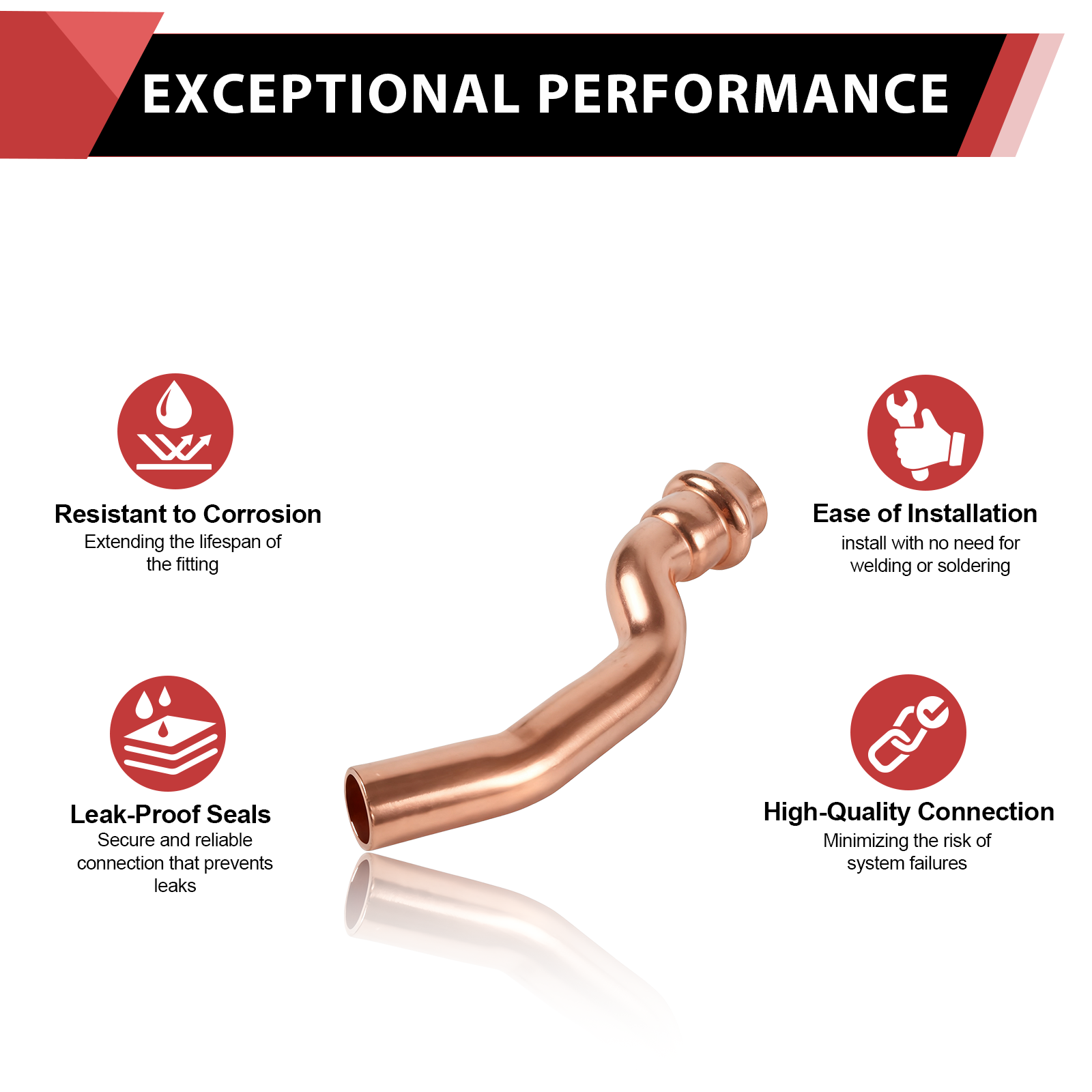 Press Copper Street Crossover Coupling - Pick Size to Add