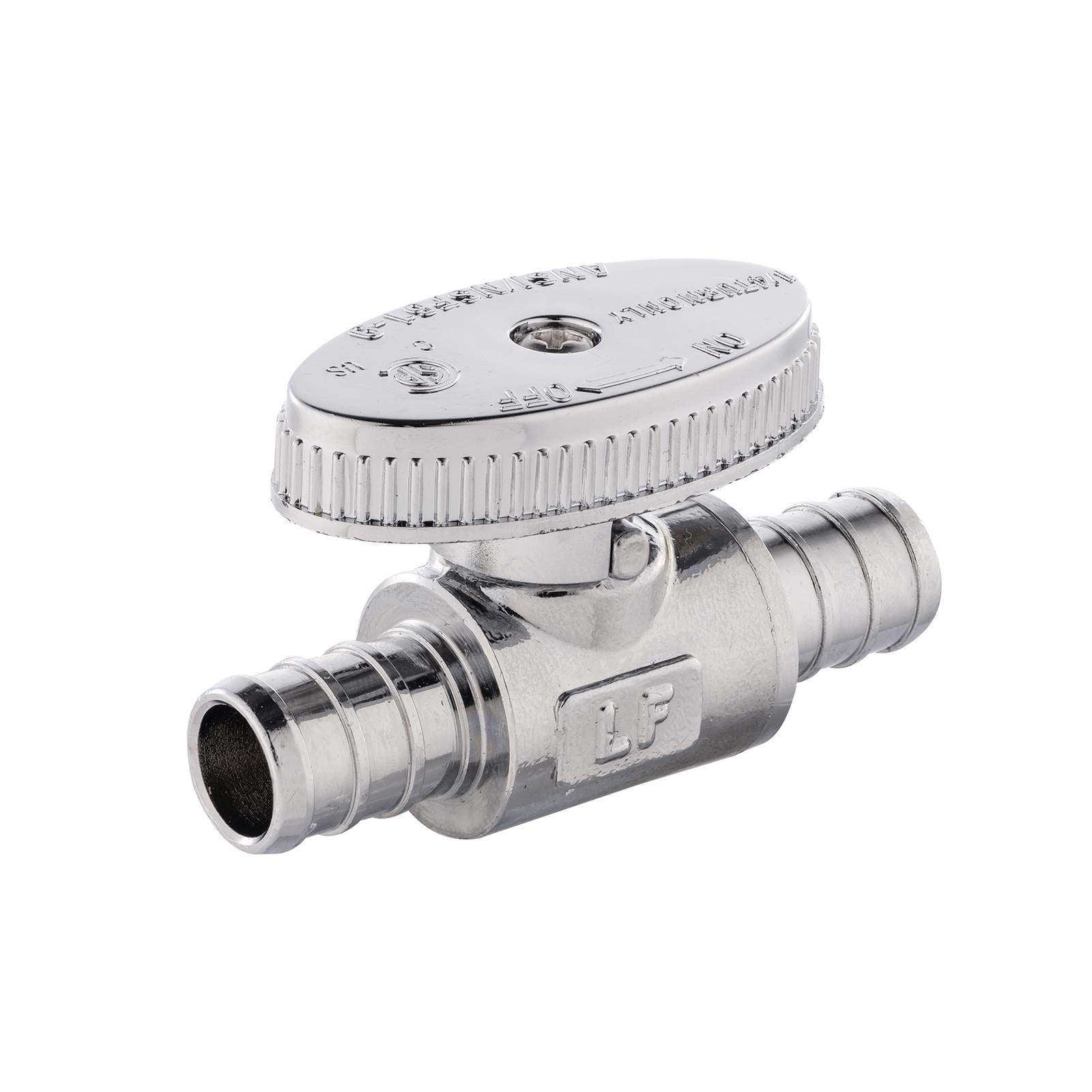 1 2 pex crimp x 1 2 pex crimp stop valve 1 4 turn lead free 12