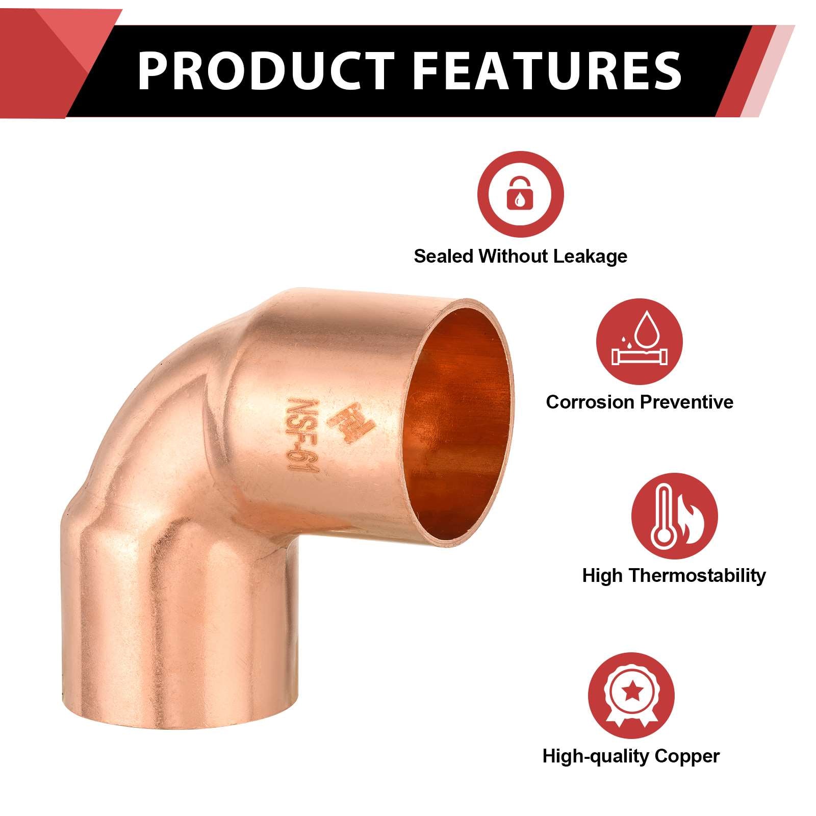 90º short radius copper elbow 2