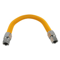 1" od coated stainless steel gas connector w/ 3/4" fip fittings (18" length)