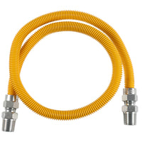 1" od coated stainless steel gas connector w/ 3/4" mip fittings (18" length)