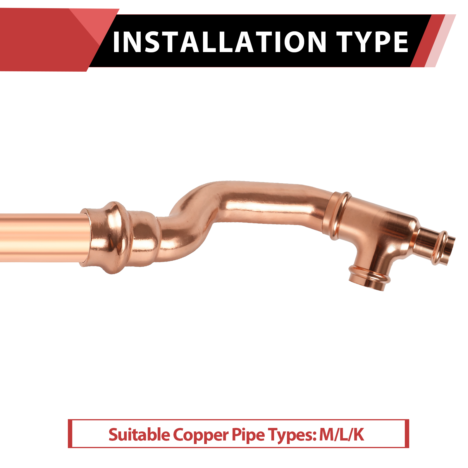 Press Copper Street Crossover Coupling - Pick Size to Add
