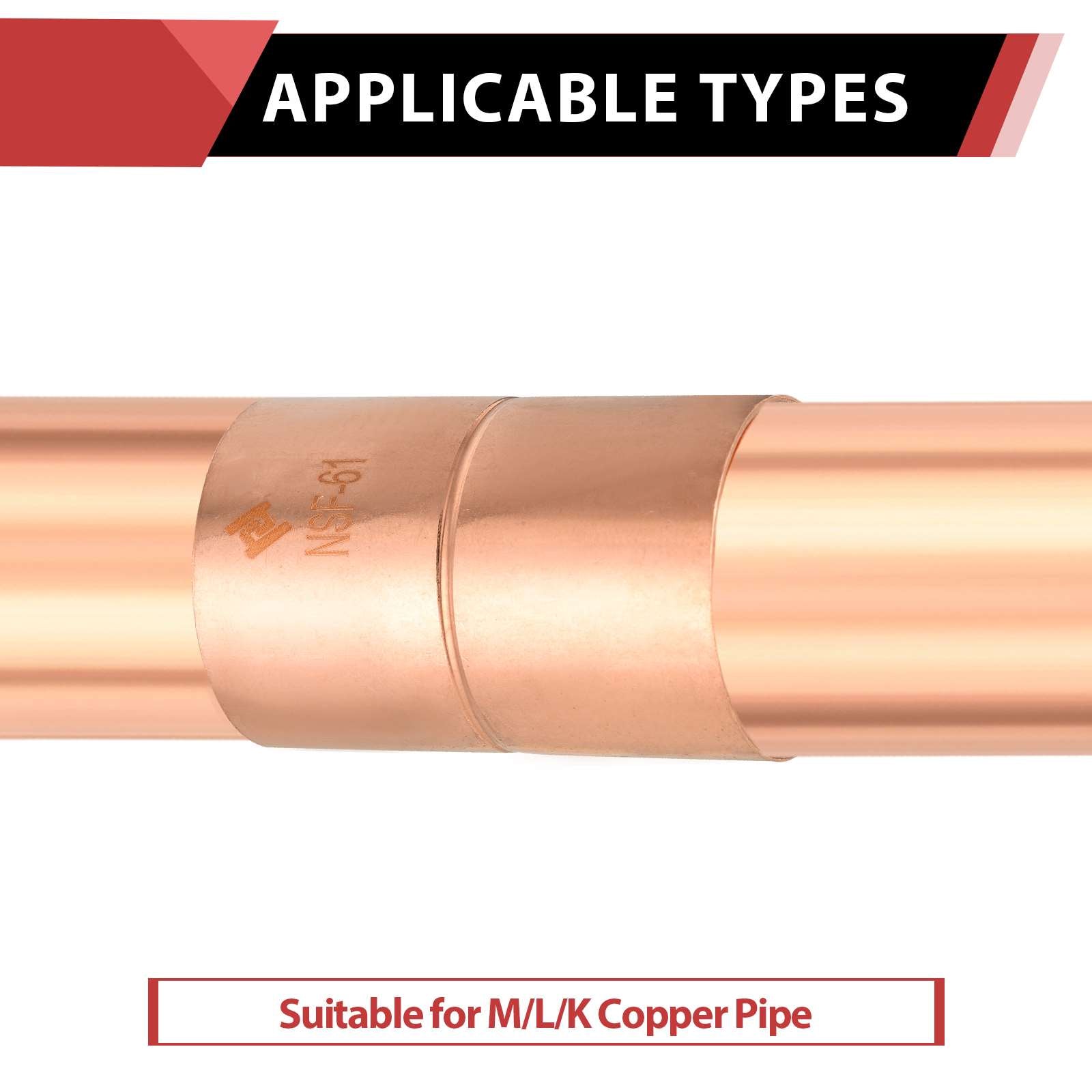 copper coupling with rolled stop 4