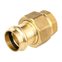 1/2" press brass union female (lead free)